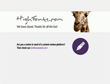Tablet Screenshot of highfonts.com
